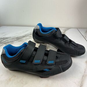 Tommaso Pista 100 Black Blue Wmn's Road Cycling Shoes Sneakers, Sz 7.5